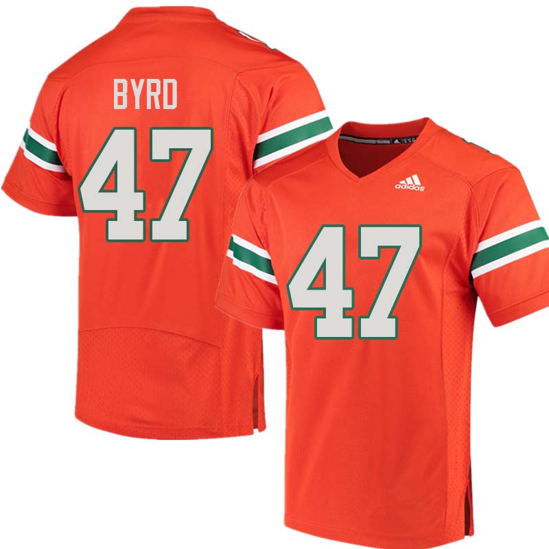 Adidas Miami Hurricanes #47 LaRon Byrd College Football Jerseys Sale-Orange